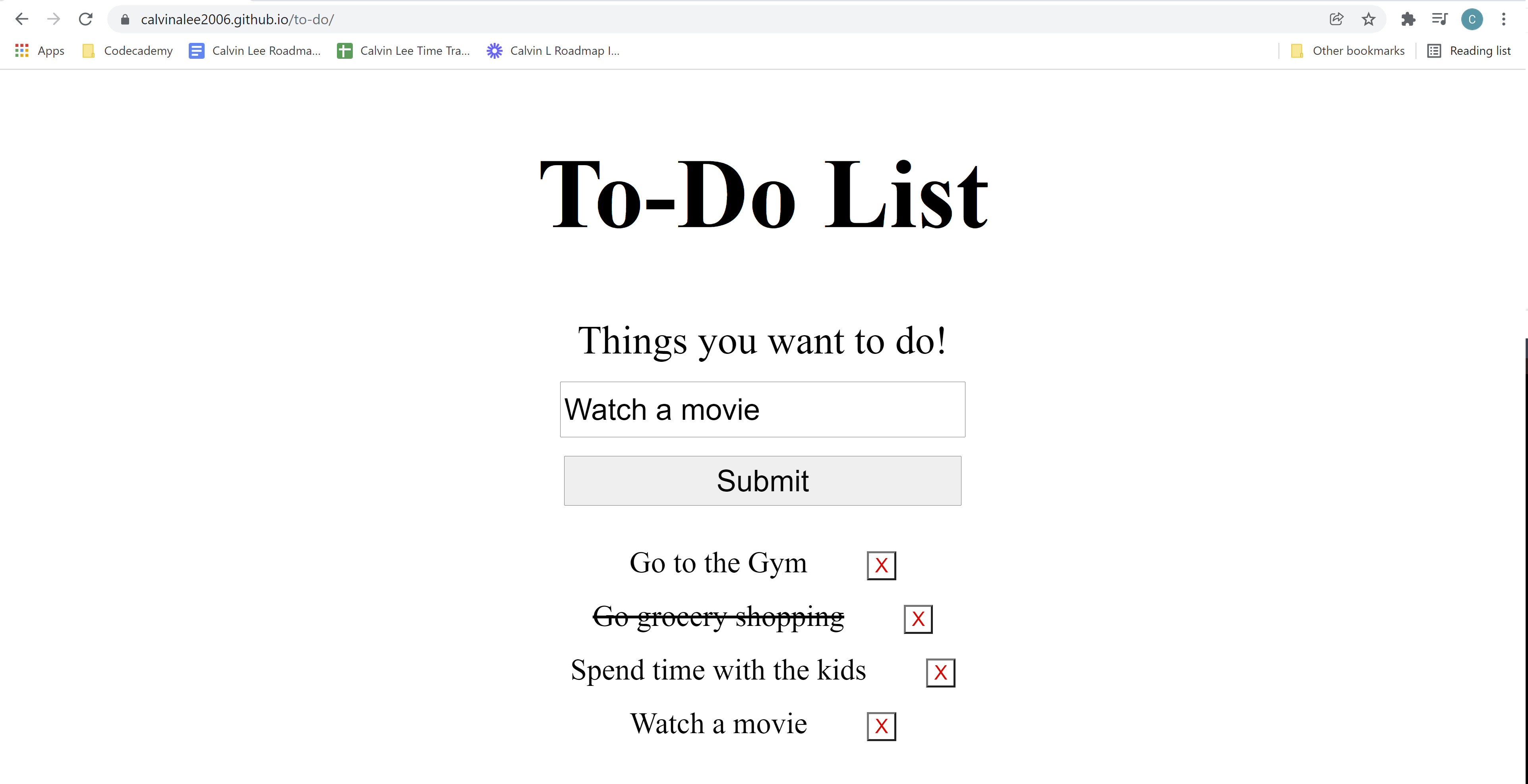 simple To-do list